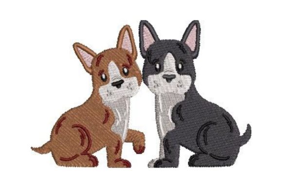 Boston Terrier Puppies: A Holiday Embroidery Review