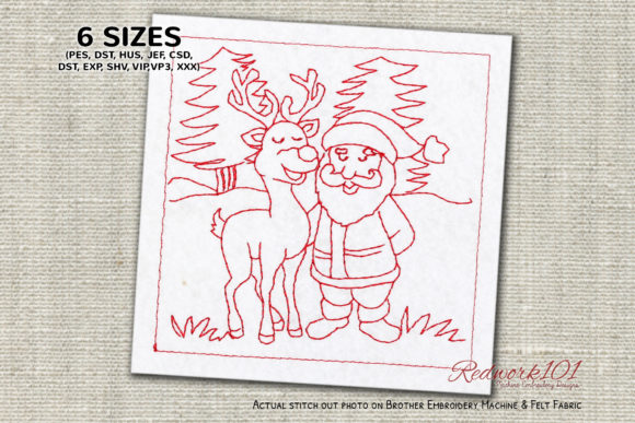 Review: Santa Claus with Deer Lineart Design