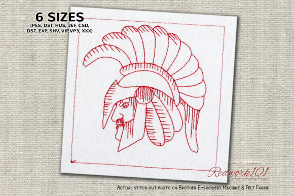 Spartan Warrior Head Redwork: A Holiday Design Review